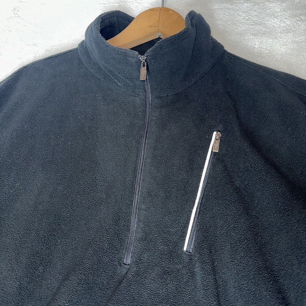 SCOTTeVEST Jacket XL Black Fleece 1/4 Zip TEC Mock Neck Outdoors Vented Pullover - Picture 4 of 11